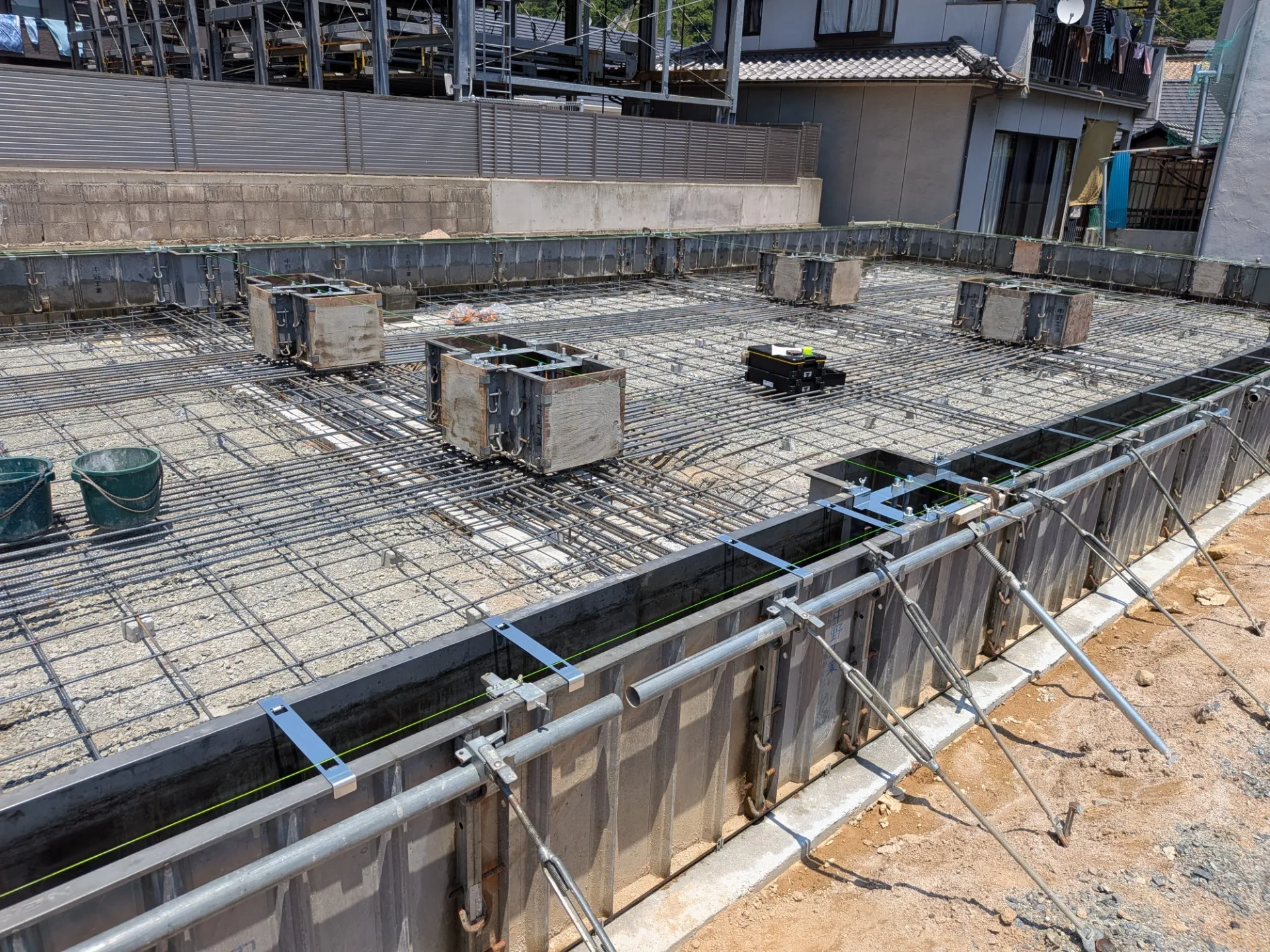 3階建てアパート基礎一体打ち